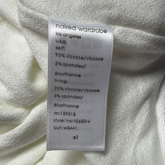 Naked Wardrobe Square Neck Tank White Extra Large - Picture 3 of 6